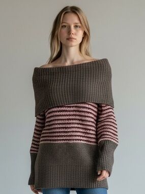 Free People Engineered Cowl Neck Pullover Sweater